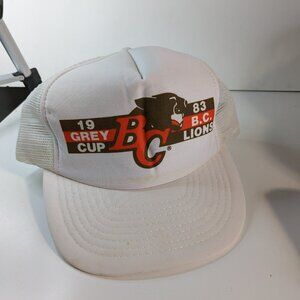 BC Lions Grey Cup Champion Hat 1983 Retro Snapback Football Collectible